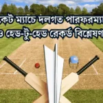 ক্রিকেট ম্যাচে দলগত পারফরম্যান্স ও হেড-টু-হেড রেকর্ড